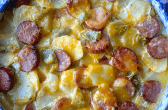 SCALLOPED POTATOES AND SAUSAGE – The Southern Woman Cooks