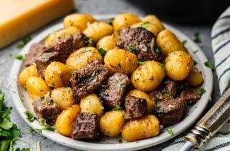Air Fryer Steak Bites and Gnocchi