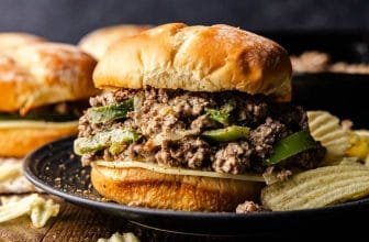 Ground Beef Cheesesteak – The Stay At Home Chef
