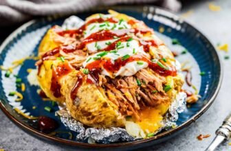 Pulled Pork Loaded Potato – The Stay At Home Chef
